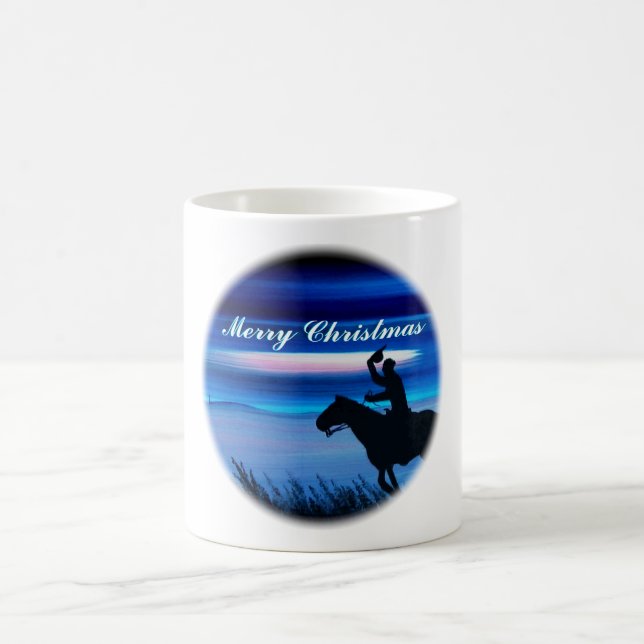 Taza De Café Merry Christmas Cowboy Rider