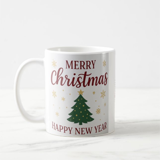 Taza De Café Merry Christmas Cup – Cozy Holiday Gift (Izquierda)