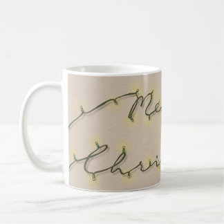 Taza De Café Merry Christmas Fairy Lights
