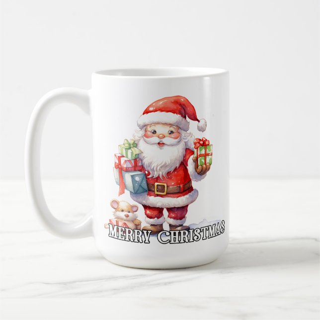 Taza De Café Merry Christmas From Santa Claus (Izquierda)