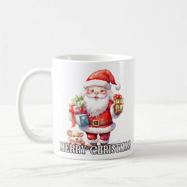 Taza De Café Merry Christmas From Santa Claus (Izquierda)