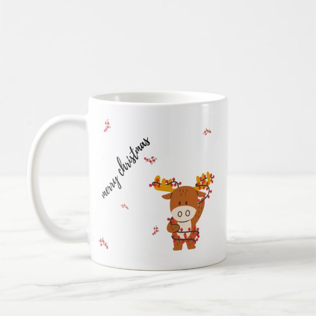 Taza De Café Merry Christmas Gazelle Mug (Izquierda)