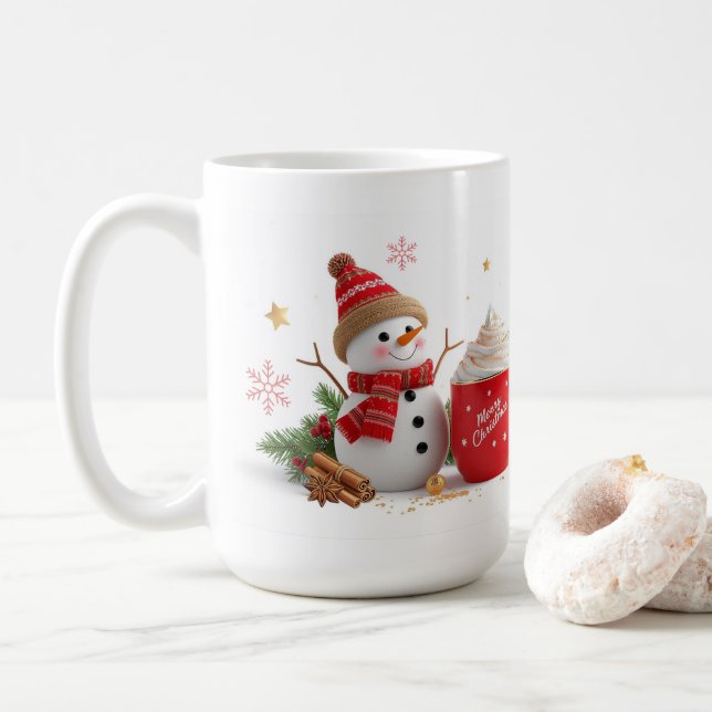 Taza De Café Merry Christmas Gift  (Con donut)