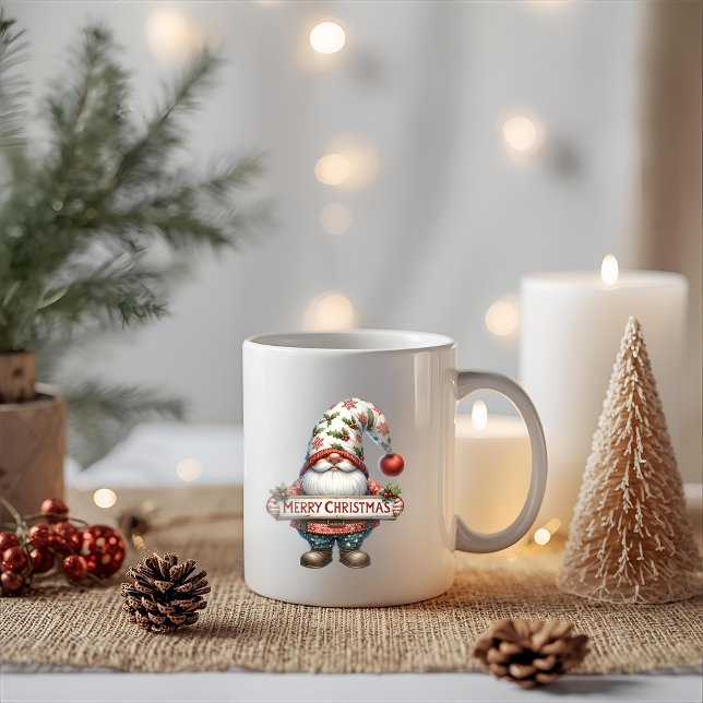 Taza De Café Merry Christmas Gnome (Subido por el creador)