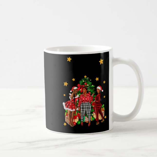 Taza De Café Merry Christmas Happy New Year African American Bl (Derecha)