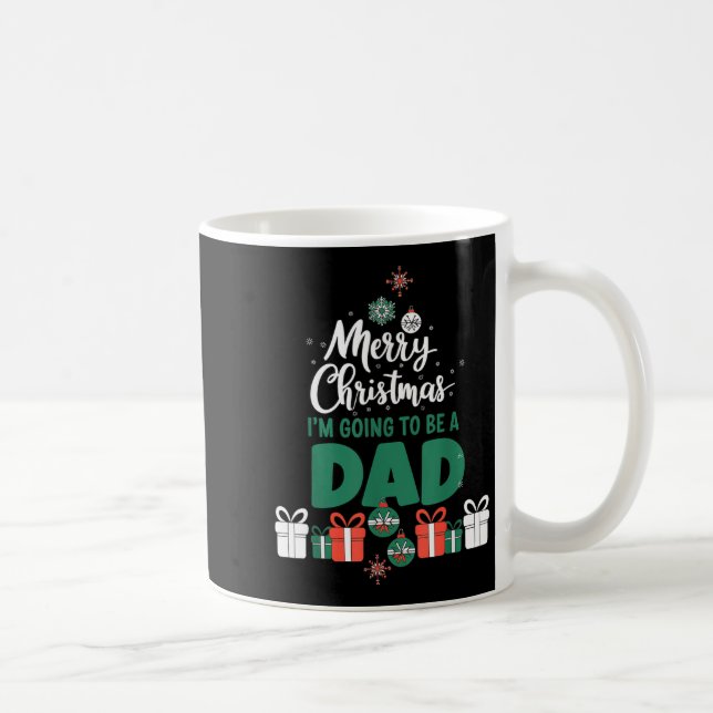 Taza De Café Merry Christmas I'm Going To Be A Dad Pregnant Wif (Derecha)
