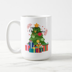 Taza De Café Merry Christmas Magic: Árbol y regalos