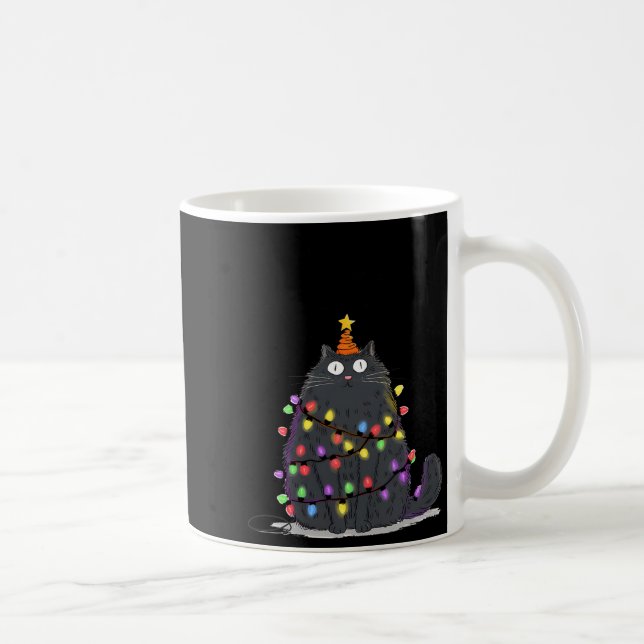 Taza De Café Merry Christmas Meowy Cats Tree Lovers Cute Catmas (Derecha)