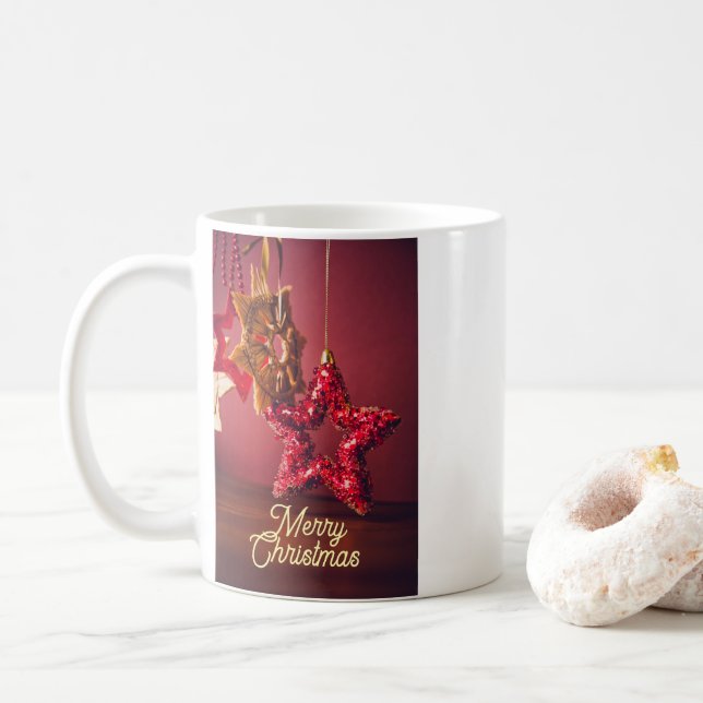 Taza De Café “Merry Christmas” Mug – Festive Holiday Drinkware (Con donut)