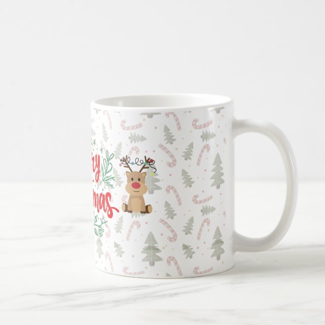 Taza De Café Merry Christmas Mug – Simple Holiday Design (Derecha)