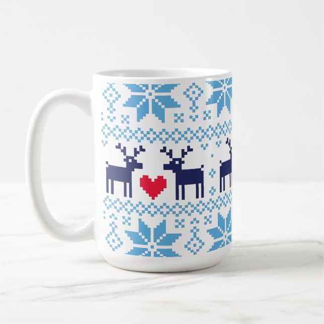 Taza De Café Merry Christmas pattern 2 (Izquierda)