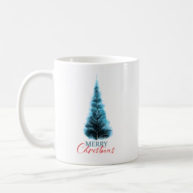 Taza De Café Merry Christmas pine tree (Izquierda)