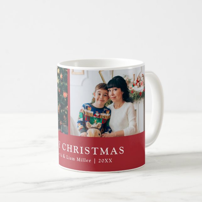 Taza De Café Merry Christmas Red (Anverso derecho)
