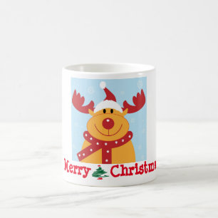 Taza De Café Merry Christmas Reindeer Coffee Mug