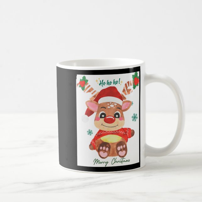 Taza De Café Merry Christmas Reindeer Festive Fun Toddler  (Derecha)