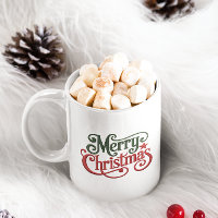 Merry Christmas Retro Embroidery Typography