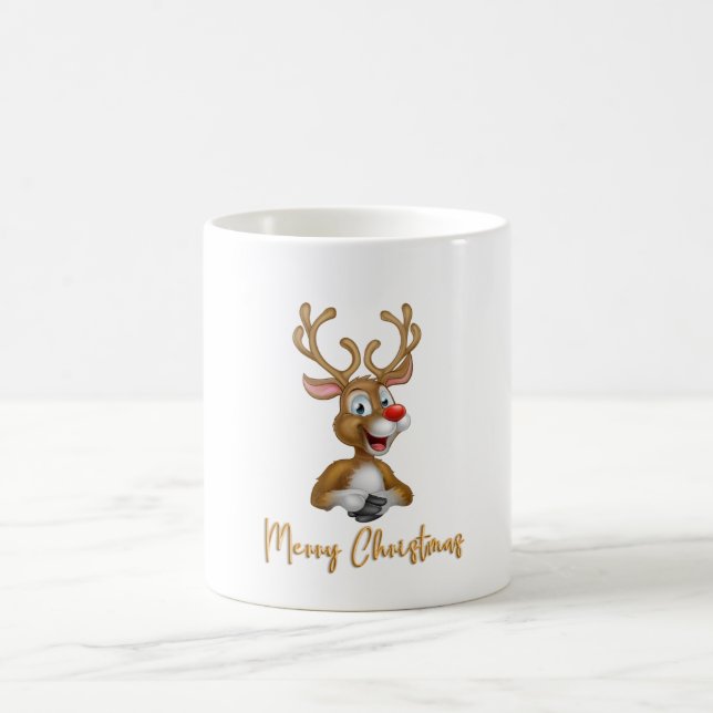 Taza De Café Merry Christmas Rudolf Tasse (Centro)