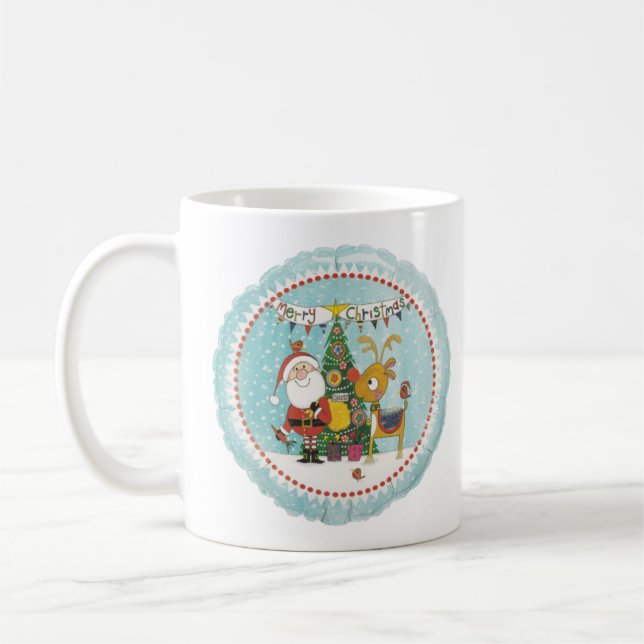 Taza De Café Merry Christmas Santa  (Izquierda)