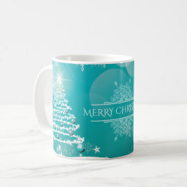 Taza De Café Merry Christmas Snowflakes Tree Flowers & Stars