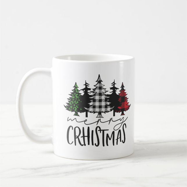 Taza De Café Merry Christmas Tree Coffee Mug (Izquierda)