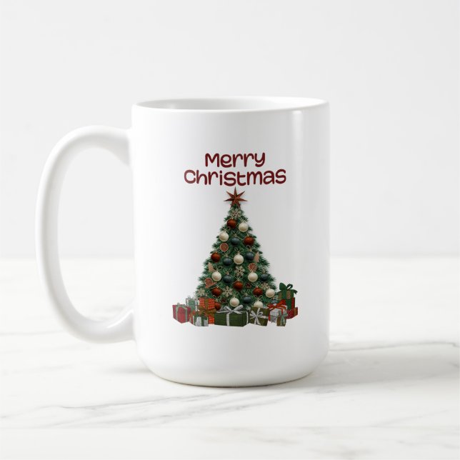 Taza De Café Merry Christmas Tree Mug (Izquierda)