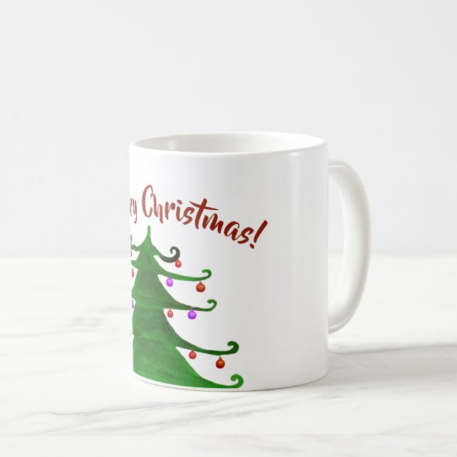 Taza De Café Merry Christmas Tree Mug (Anverso derecho)