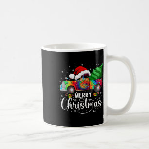 Taza De Café Merry Christmas Truck Tree Santa Hat ilumina Match