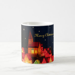 Taza De Café Merry Christmas Village Mug