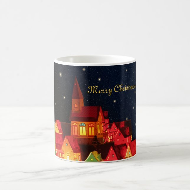 Taza De Café Merry Christmas Village Mug (Centro)