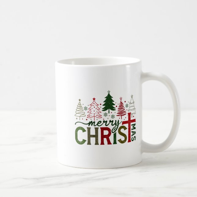 Taza De Café Merry Christmas Xmas Christian Jesus Family Pajama (Derecha)