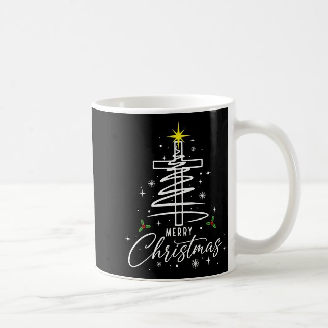 Taza De Café Merry Christmas Xmas Christian Jesus Holiday Famil (Derecha)
