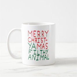 Taza De Café Merry Christmas ya filthy animal typography