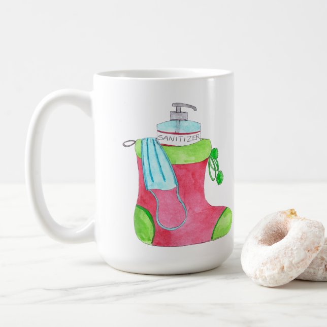 Taza De Café Merry Christmask Stocking (Con donut)