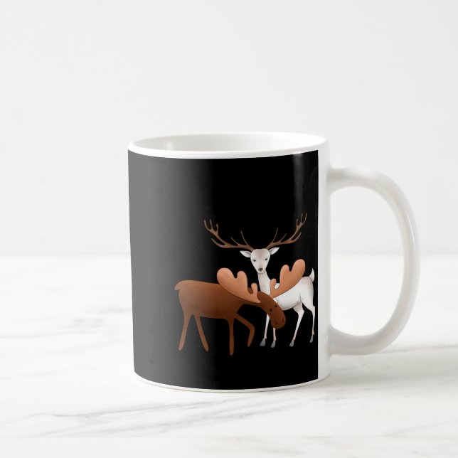Taza De Café Merry Christmoose Happy New Deer T Shirt  (Derecha)