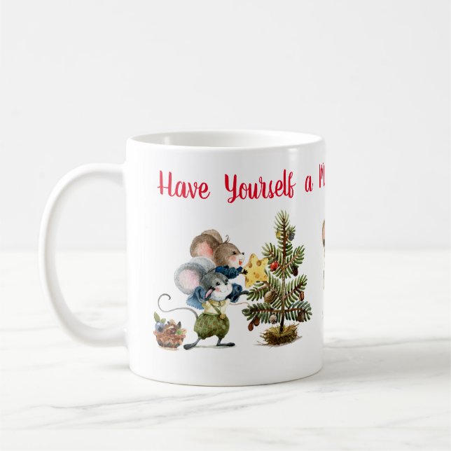 Taza De Café Merry Christmouse (Izquierda)
