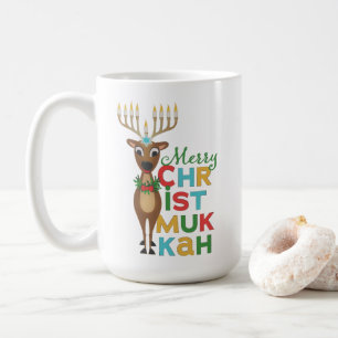 Taza De Café Merry Christmukkah Reindeer