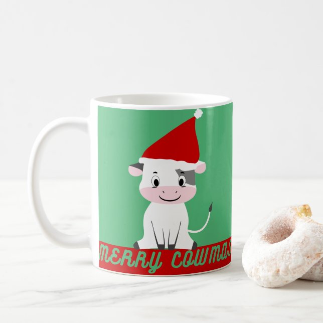 Taza De Café Merry Cowmas (Con donut)