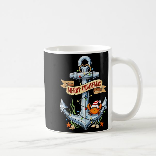 Taza De Café Merry Cruisemas 2025 Nautical Cruise Christmas Fam (Derecha)