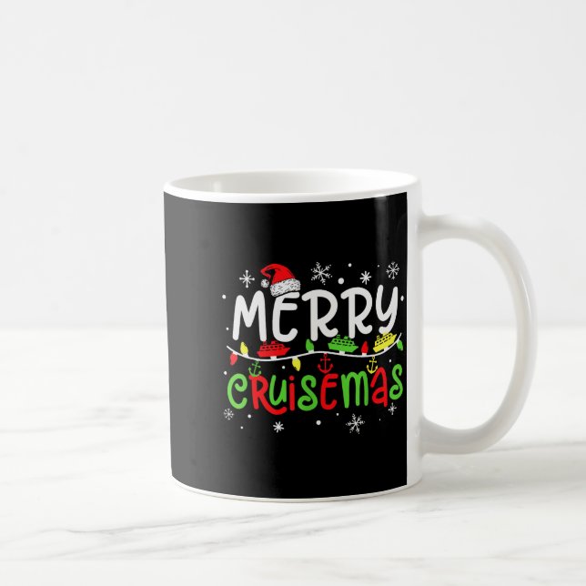 Taza De Café Merry Cruisemas Christmas Xmas Cruise Family Pajam (Derecha)