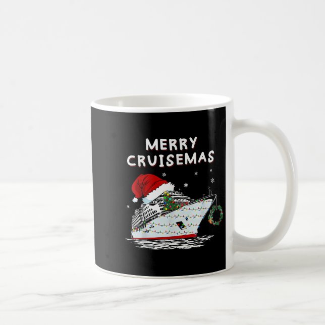 Taza De Café Merry Cruisemas Cruise Ship Santa Hat Christmas Ho (Derecha)
