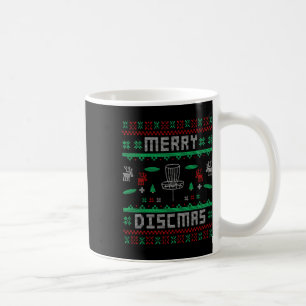 Taza De Café Merry Discmas Disk Golf Navidades feos Merry Chris