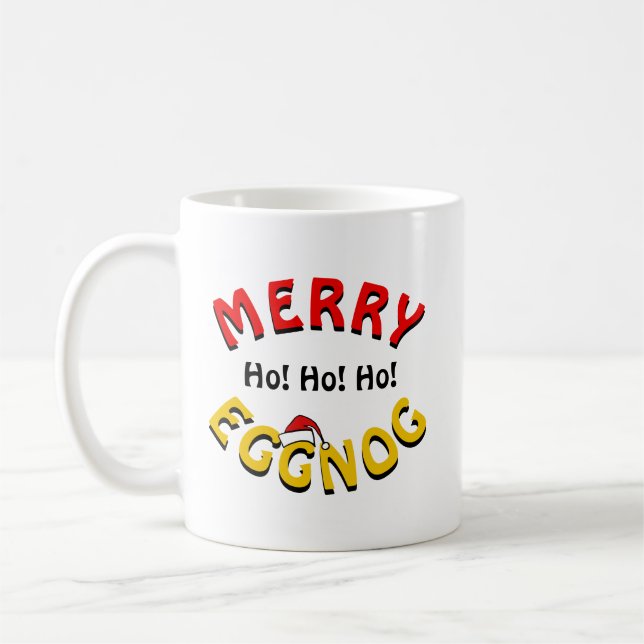 Taza De Café Merry Eggnog (chiste festivo) (Izquierda)