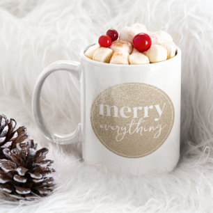 Taza De Café Merry Everything Golden Textura