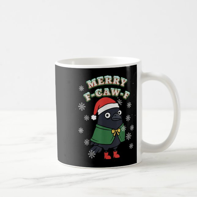 Taza De Café Merry F-caw-f Black Crow Fcawf Christmas Holiday F (Derecha)