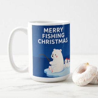 Taza De Café Merry Fishing Christmas – Cute Polar Bear&Snowmen