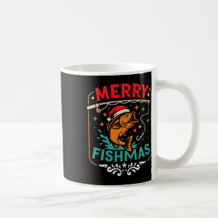 Taza De Café Merry Fishmas B Navidades de pescado sudorosos nav