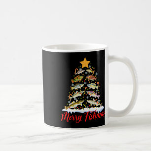 Taza De Café Merry Fishmas Divertido Árbol de Navidad Ilumina F