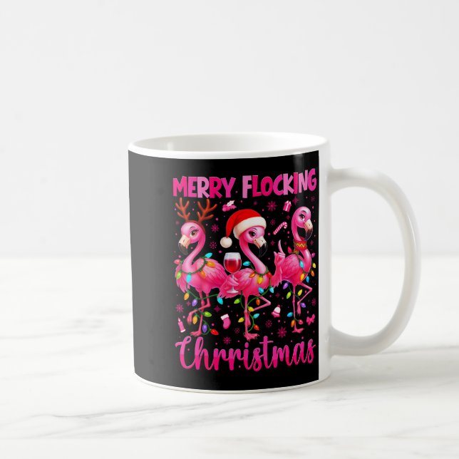 Taza De Café Merry Flocking Christmas Flamingo Drink Pjs Xmas M (Derecha)