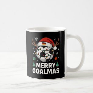 Taza De Café Merry Goalmas - Divertido fútbol navideño