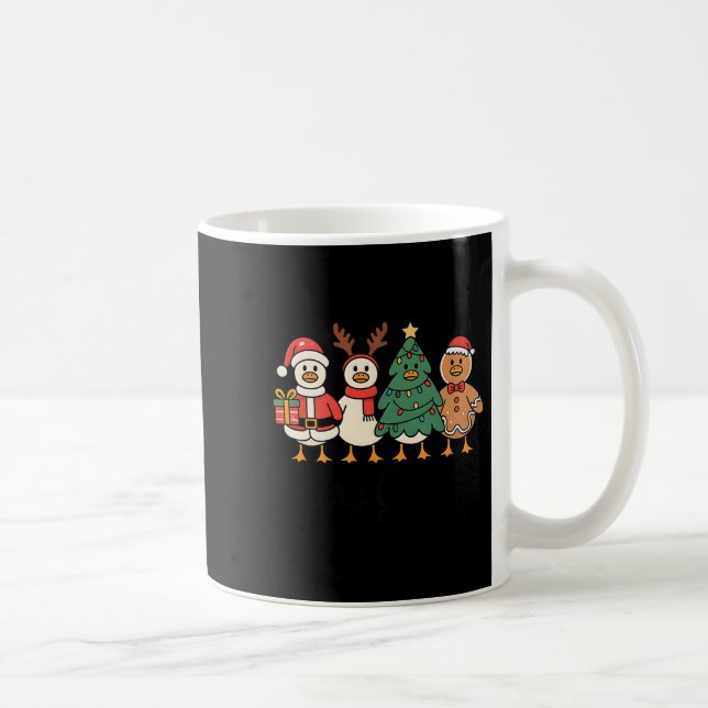 Taza De Café Merry Goose On The Loose Funny Christmas Silly Hum (Derecha)